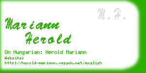 mariann herold business card